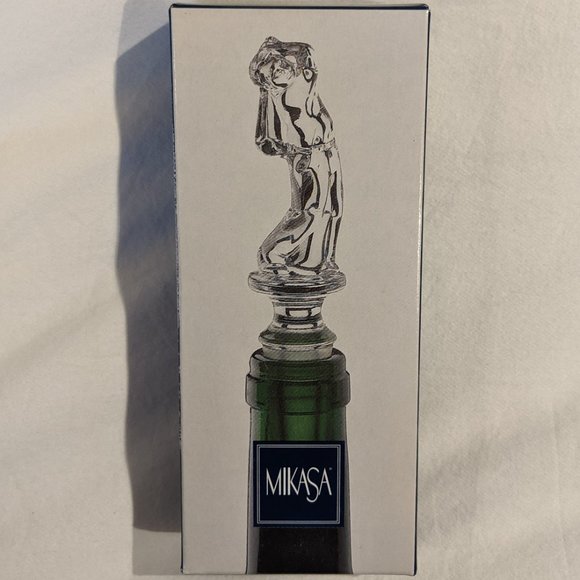 Mikasa Other - Mikasa Lead Crystal Golfer Wine Stopper Gift Idea New in Box